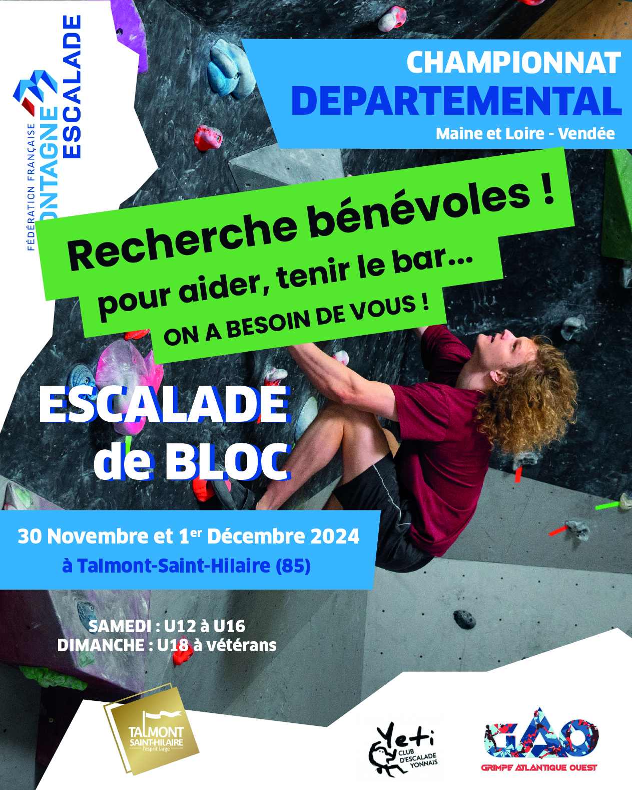 championnat départemental de bloc à Talmont